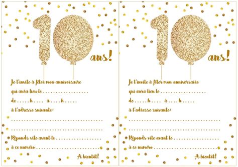 Carl va avoir 7 ans. Carte D Anniversaire 10 Ans | Carte De Paris