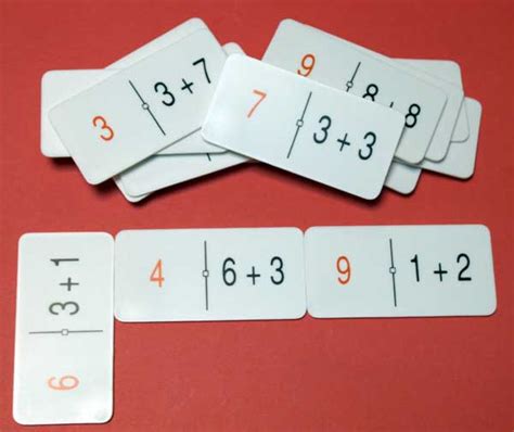 Perfectos para los maestros y estudiantes de matemáticas. DOMINO MATEMáTICO DE SUMAS NARDIL