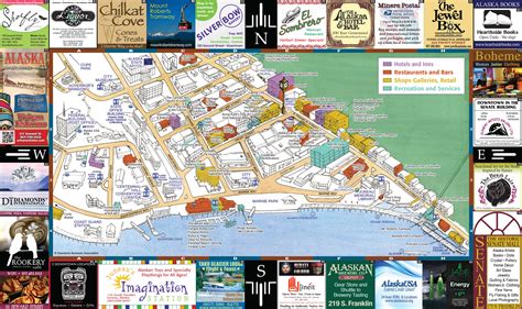 Your Map To Downtown Juneau Alaska Largest Shopping Center Vintage