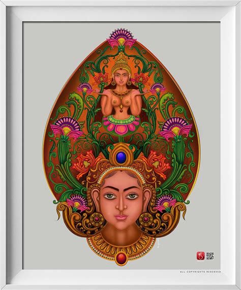 Gabiarts Art Gallery Narilatha The Srilankan Mask Digital Painting