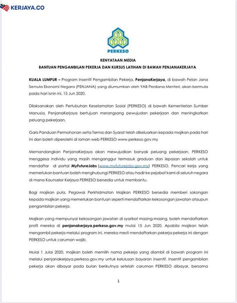 Majikan perlulah berdaftar dengan ssm, jabatan pertubuhan , pendaftaran perniagaan ataupun pihak berkuasa tempatan sebelum 1 jun 2020. Pendaftaran MyFutureJobs PERKESO Insentif Pengambilan ...