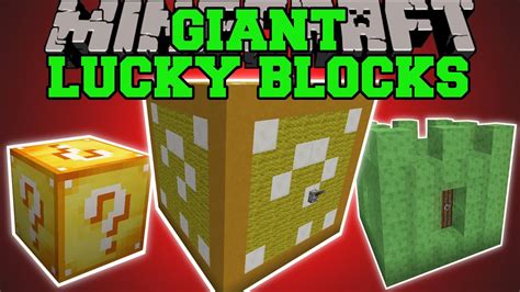 Minecraft Giant Lucky Blocks Huge Lucky Blocks Bouncy House And Baby