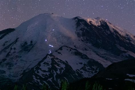 Photos Of Mt Rainier At Night Vast