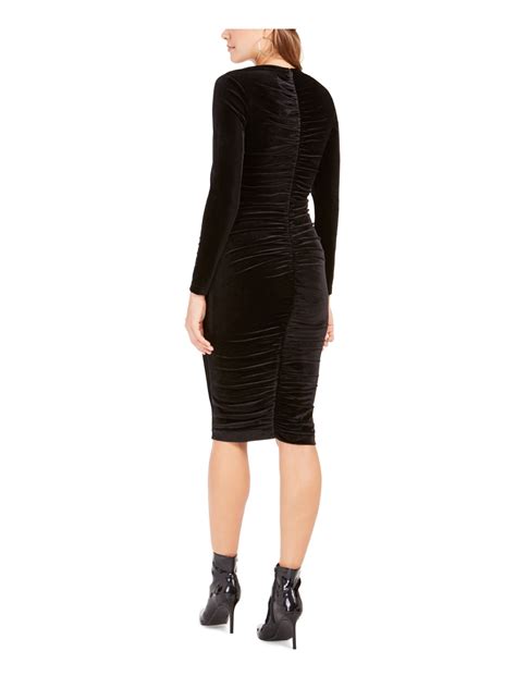 Bardot Womens Black Long Sleeve Knee Length Body Con Evening Dress Size Xs 9351221917921 Ebay