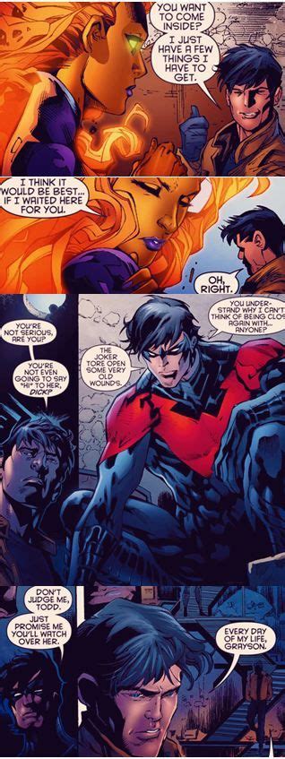 Starfire Jason Todd And Dick Graysondick Stop Being Youre Name