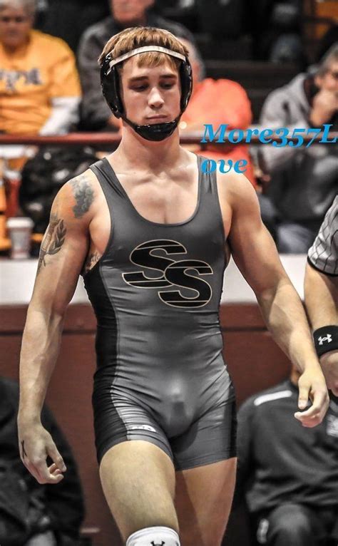 Muscle Hunk College Jock Wrestler Grey Singlet Strong Wrestling Stud