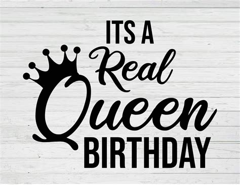 Queen birthday cut file template png svg dxf ai layered files | Etsy