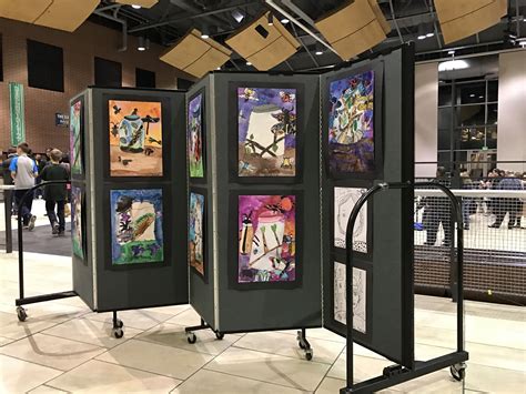 School Art Show Organization Screenflex Portable Room Dividers Art