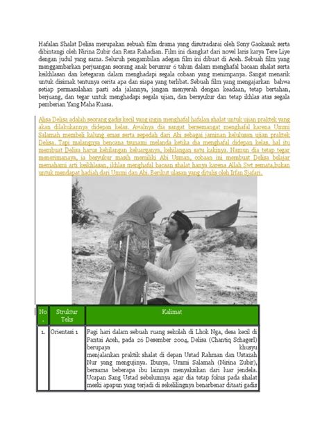 Teks ulasan filmdrama analisis isi teks ulasan filmdrama. Struktur Teks Belajar Ikhlas Dari Hafalan Shalat Delisa ...