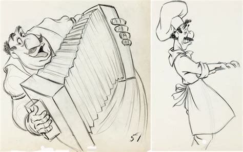 Production Drawings Of Tony And Joe For Lady And The Tramp Buena