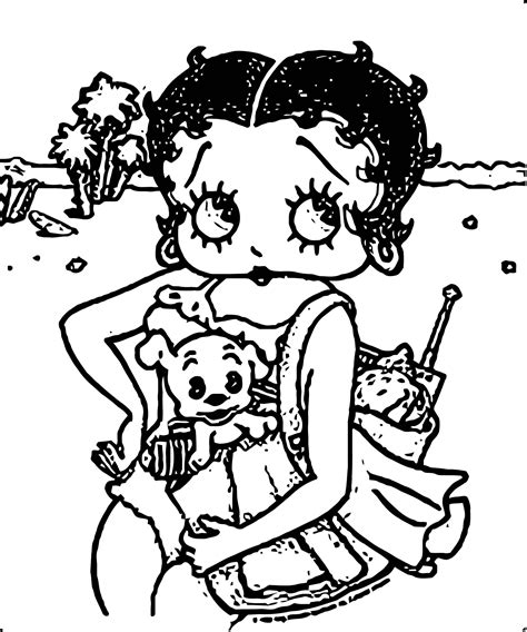 Betty Boop Cheerleading Coloring Page Coloring Pages