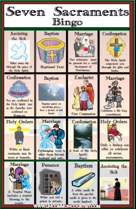 Free Printable 7 Sacraments Worksheet