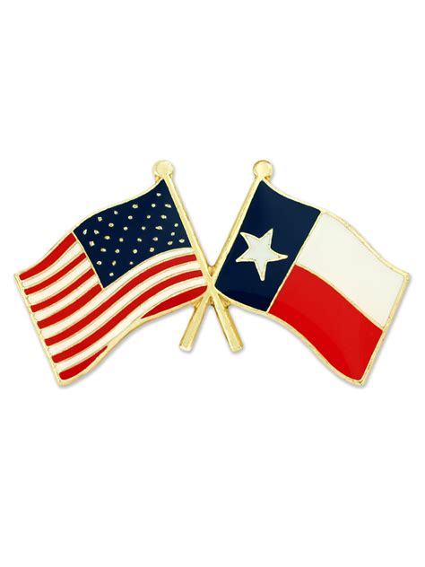 Buy Pinmarts Texas And Usa Crossed Friendship Flag Enamel Lapel Pin