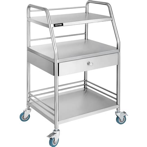 Material Handling Products Four Sizes 3 Tier Stainless Steel Utility
