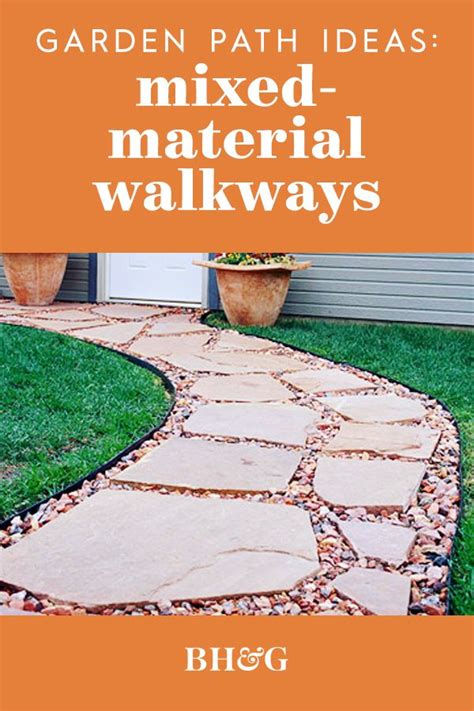 This pathway is undeniably beautiful and unique. Garden Path Ideas: Mixed-Material Walkways | Garden paths ...