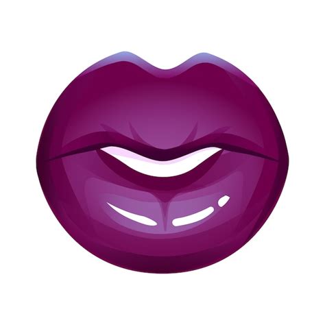Premium Vector Realistic Purple Lips Vector Illustration Isolated On