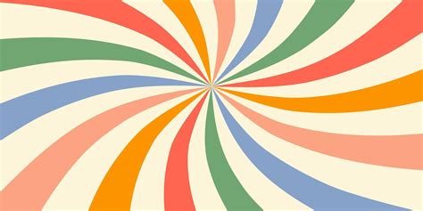 Retro Horizontal Background With Sunburst In A Spiral Or Swirled Radial