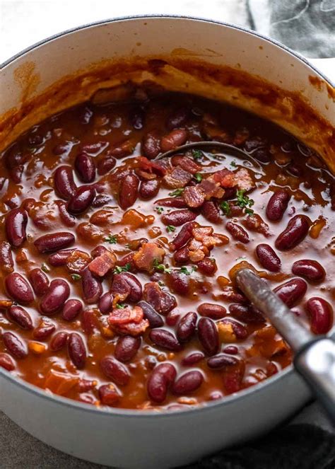 Homemade Baked Beans With Bacon Southern Style Recipetin Eats