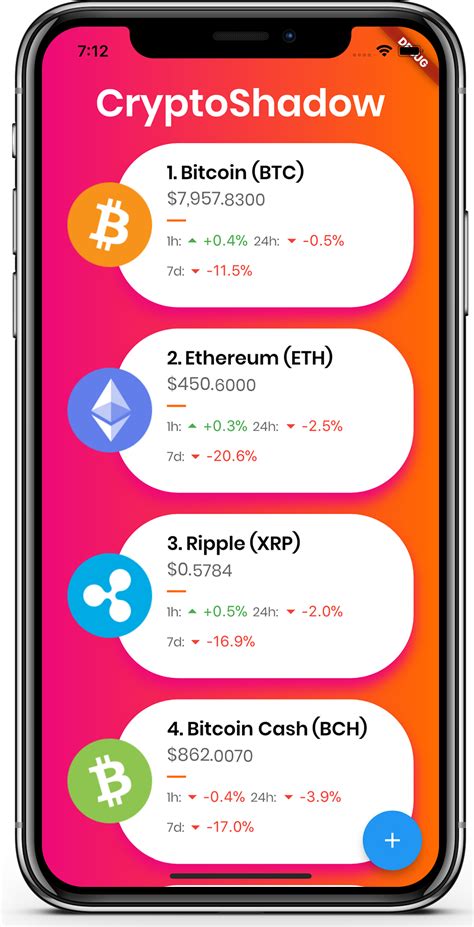 CryptoCurrency Tracker for Android & iOS built with Flutter - UI Flutter