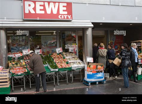Rewe City Supermarket Germany Stock Photo Alamy