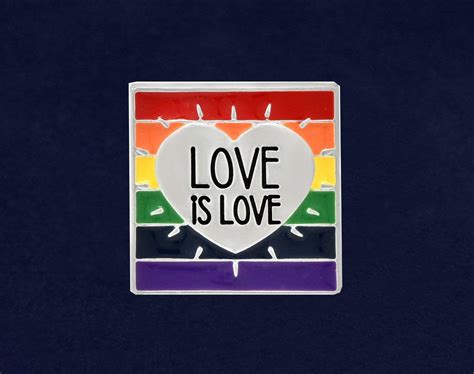 Square Love Is Love Rainbow Gay Pride Pins Lgbtq Gay Pride Awareness We Are Pride