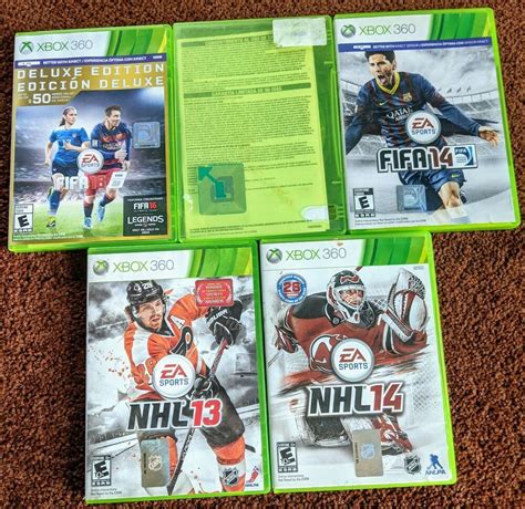 Lot Of 5 Xbox 360 Game Bundle Sports Nhl 13 14 Fifa 14 15 16 Video