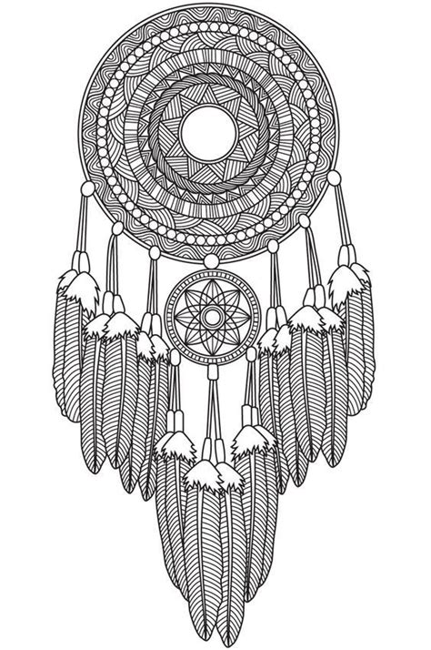Pin By Ann Avey On Coloring For Adults Dream Catcher Coloring Pages