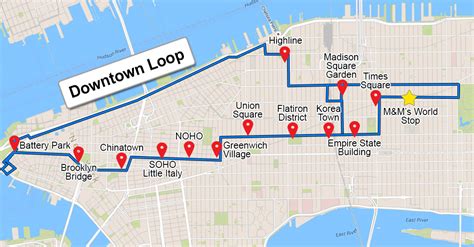 New York Bus Tour Map