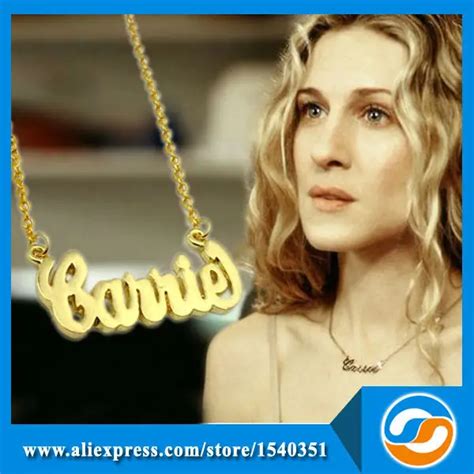 2015 Newest Custom Carrie Name Necklaces Nameplate Pendant Letters Necklace In Sex And The City
