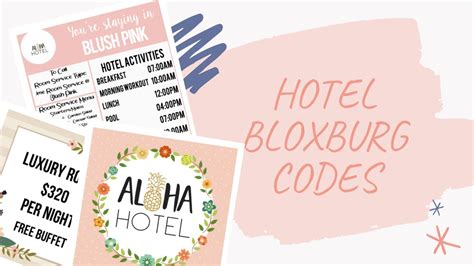 Hotel Bloxburg Codes Youtube