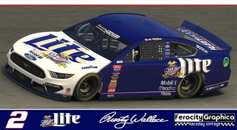 In 1999, darrell waltrip drove the #66 car in the nascar winston cup series. 1997-1998 #2 Rusty Wallace Miller Lite Ford Winston Cup NO ...