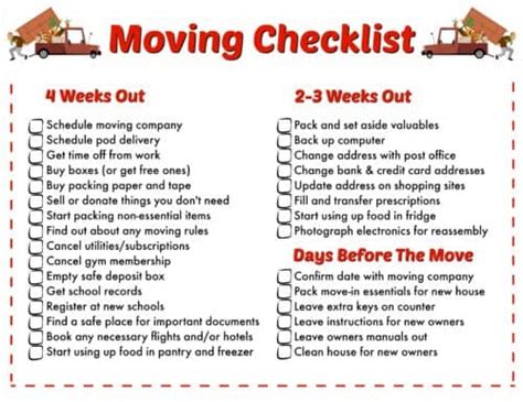 The Moving Checklist You Cant Live Without With Free Printable How