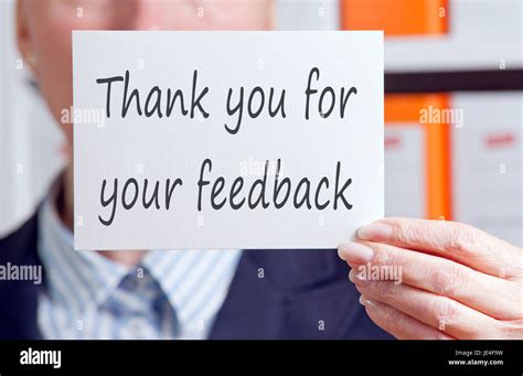 Thank You For Your Feedback Stock Photo Alamy