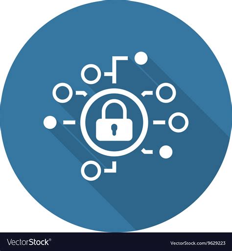 Cyber Security Icon Flat Design Royalty Free Vector Image