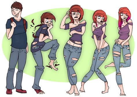 Cartoon Male To Female Transformation