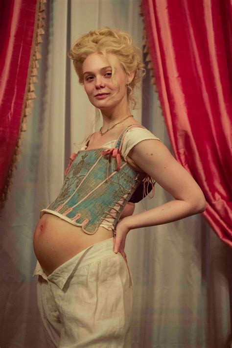 Elle Fannings Blue Corset Pregnancy Reveal For The Great Popsugar