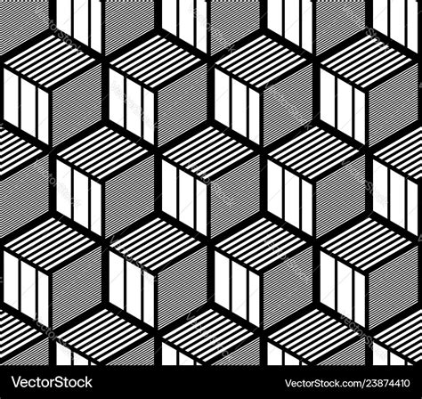 Seamless Op Art Geometric Pattern Royalty Free Vector Image