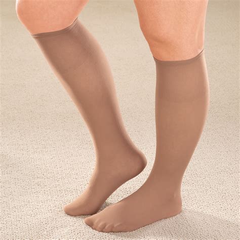 Womens Plus Size Extra Wide Knee High Stockings