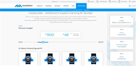 Instabuilder Avadirects Custom Pc Builder Avadirect