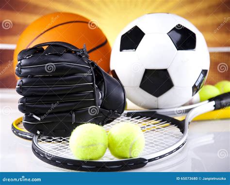 Sports Equipment Detail Stock Photo Image Of Badminton 65073680