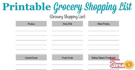 Template For Grocery Shopping Checklist Hq Printable Documents Vrogue