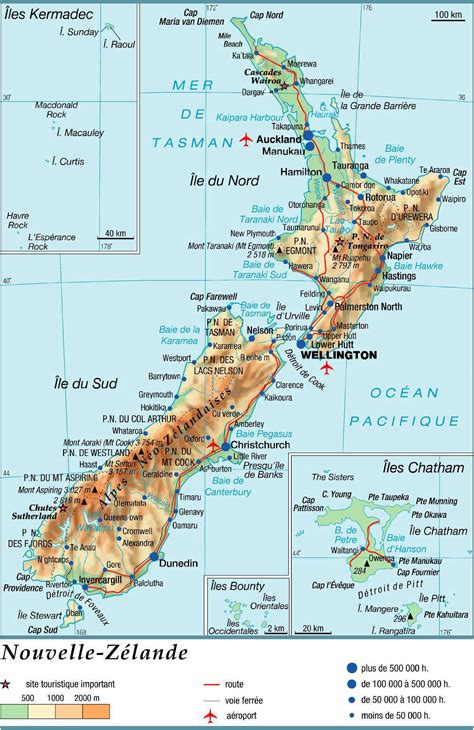 Ou Se Trouve La Mer Du Nord - Carte de la Nouvelle Zélande » Vacances - Arts- Guides Voyages