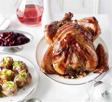 Turkey With Chestnut Rosemary And Apple Stuffing And Cherry Cranberry