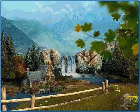 Mountain Waterfall 3d Screensaver Download Free