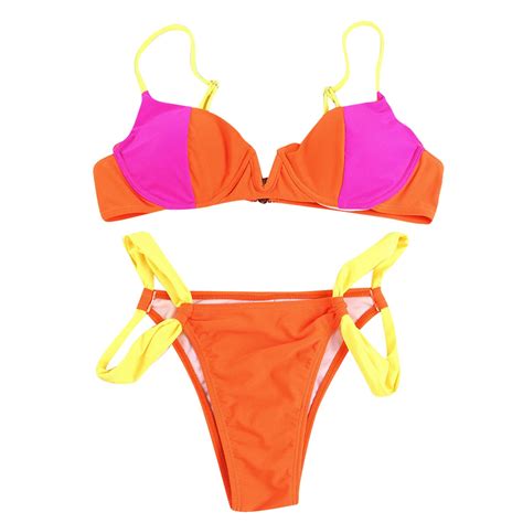women halter bikinis sporty swimsuit high waist swimwear 2 piece bathing suits sexy floral print