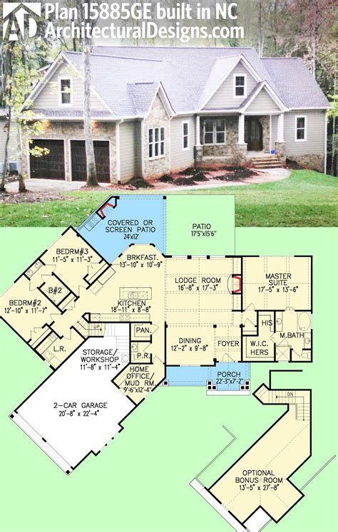 Architectural Designs Craftsman House Plan 15885ge Client Built In