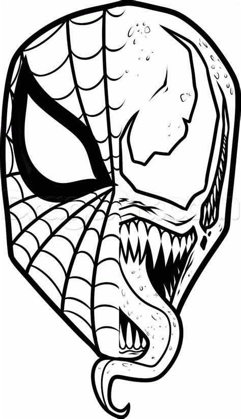 how to draw spiderman and venom step 13 | Spiderman drawing, Spiderman