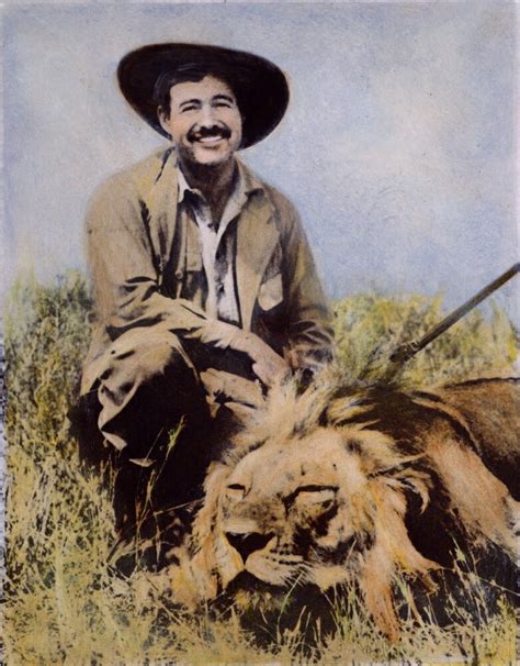 Posterazzi Ernest Hemingway N1899 1961 Hunting In Kenya Oil Over A