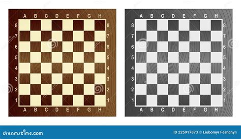 Two Empty Chess Board Concept Of Graphic Vector Illustration Stock