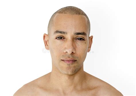 Skinhead Man With Topless Studio Shoot Stock Image Image Of Topless